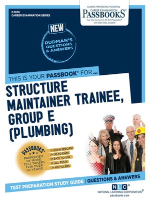 cover image of Structure Maintainer Trainee, Group E (Plumbing)